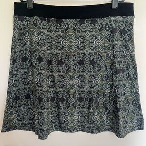 Women’s Prana A Line Lightweight‎ Geometric Pattern Skirt Size Medium Brown Blue